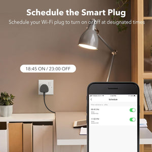 Smart Plug Wifi Socket Work with Alexa Echo and Google Home, Smart Timer Plug, No Hub Required, 2.4Ghz Only (13A/3120W,4 Pack)