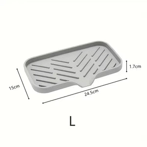 Kitchen Faucet Splash Pad Silicone Sink Faucet Splash Guard Mat Sponge Drain Rack Countertop Soap Tray for Bath Kitchen Gadgets