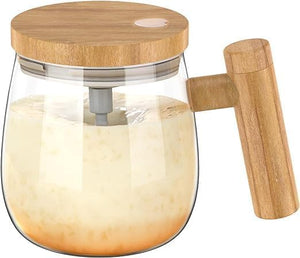 400Ml Self Stirring Mug 7000Rpm High Speed Electric Mixing Cup,Self Stirring Coffee Mug with Storage Handle, Portable Automatic Glass Mixing Coffee Mug for Home Office Coffee Milk(Transparent)