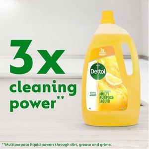 Citrus Surface Cleaner 2X4L - Multi-Purpose Antibacterial Disinfectant for Floors, Kitchen, Grease, Sinks - Powerful Household Cleaning Liquid