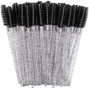 50 Pcs Eyelash Mascara Brushes, Wands Applicator Eyebrow Brush Makeup Kit, Eyebrow Castor Oil Brush Makeup Tool