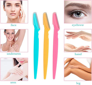 Eyebrow Razors Eyebrow Razors Shaper Trimmer Shaver Facial Hair Remover Exfoliating Dermaplaning Tool with Precision Cover Cosmetic Exfoliating Makeup for Women and Men - 24PCS