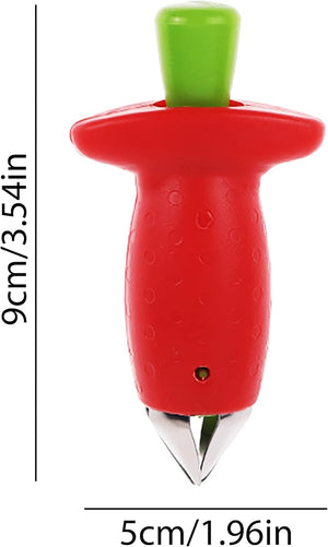 2 Pack Magic Strawberry Huller Strawberry Huller Stem and Leaf Remover Stainless Steel Fruit Vegetable Top Stem Corer Pit Remover Great for Baking and Jam Making Kitchen Gadgets