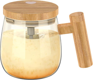 400Ml Self Stirring Mug 7000Rpm High Speed Electric Mixing Cup,Self Stirring Coffee Mug with Storage Handle, Portable Automatic Glass Mixing Coffee Mug for Home Office Coffee Milk(Transparent)