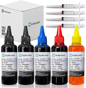 Universal Dye Refill Ink Kits Suit for Eposn Canon HP Brother Lexmark Samsung Dell Kodak Inkjet Printer Compatible Cartridges Refillable Cartridge CISS CIS System,4 Color Set (Bk,C,M,Y)*1,400Ml
