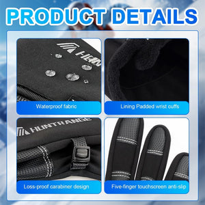 USB Heated Gloves for Men Women, Screen Touch Electric Heated, Winter Hands Warm Full Hands Touchscreen Laptop Glove Knitting Heating Mittens, Washable Thermal Glove for Indoor Outdoor(Black)