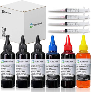 Universal Dye Refill Ink Kits Suit for Eposn Canon HP Brother Lexmark Samsung Dell Kodak Inkjet Printer Compatible Cartridges Refillable Cartridge CISS CIS System,4 Color Set (Bk,C,M,Y)*1,400Ml