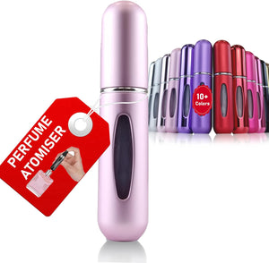 Perfume Atomiser - Travel Essential, Refillable Perfume Travel Bottle, Atomiser Spray Bottle (5 Ml) 18 Colors, Piano Black