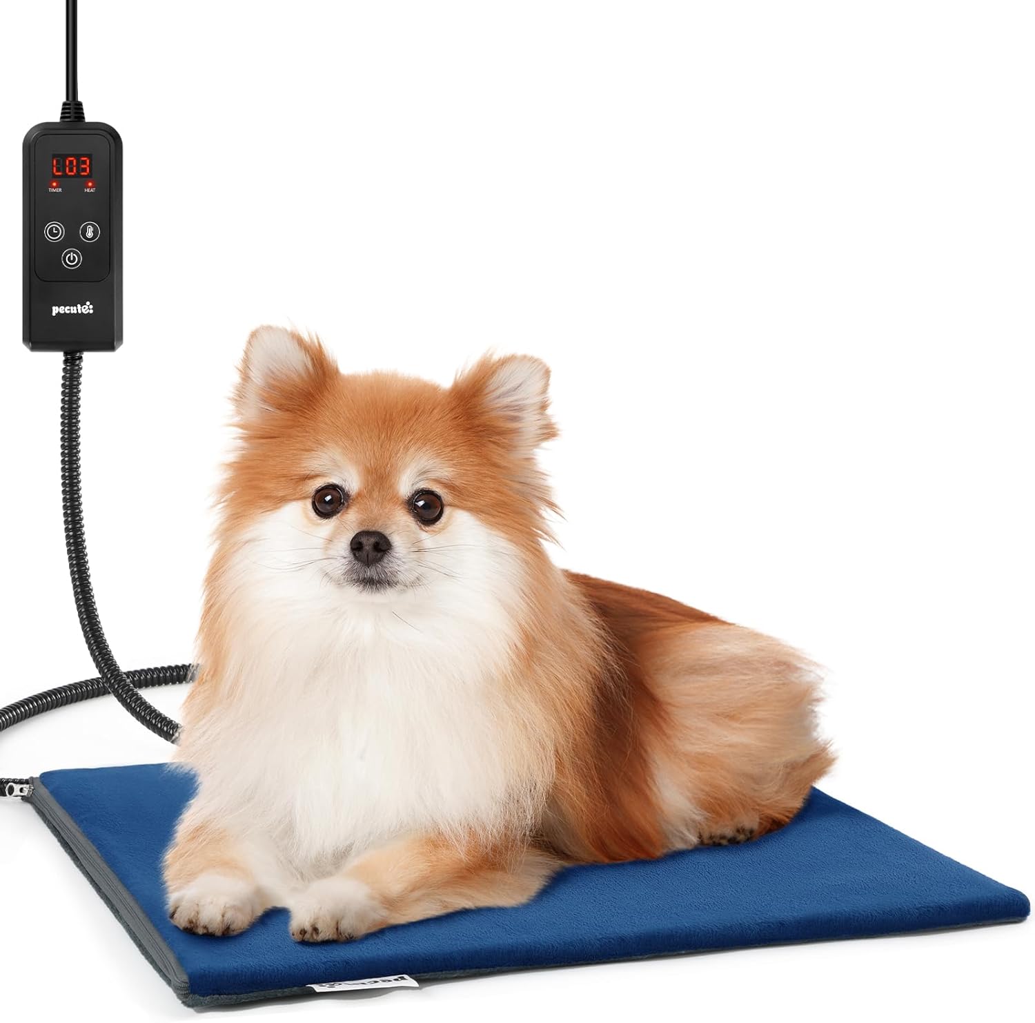 Cat Heat Pad, Pet Heating Pad Constant Temp Safe, Pet Heat Pad Anti-Bite and Waterproof, Puppy Heat Pad with Flame Retardant Cotton, Soft Cosy Heated Cat Bed for Cats and Dogs (S, 32X40Cm)