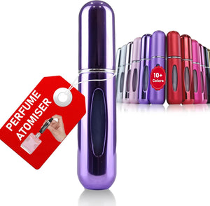 Perfume Atomiser - Travel Essential, Refillable Perfume Travel Bottle, Atomiser Spray Bottle (5 Ml) 18 Colors, Piano Black