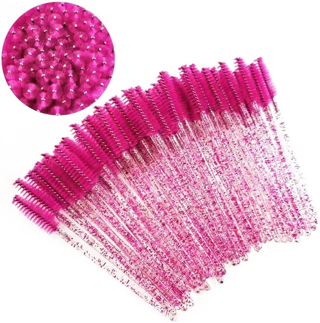 50 Pcs Eyelash Mascara Brushes, Wands Applicator Eyebrow Brush Makeup Kit, Eyebrow Castor Oil Brush Makeup Tool