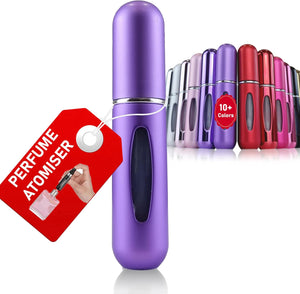 Perfume Atomiser - Travel Essential, Refillable Perfume Travel Bottle, Atomiser Spray Bottle (5 Ml) 18 Colors, Piano Black