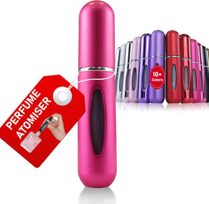 Perfume Atomiser - Travel Essential, Refillable Perfume Travel Bottle, Atomiser Spray Bottle (5 Ml) 18 Colors, Piano Black