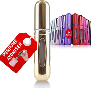 Perfume Atomiser - Travel Essential, Refillable Perfume Travel Bottle, Atomiser Spray Bottle (5 Ml) 18 Colors, Piano Black