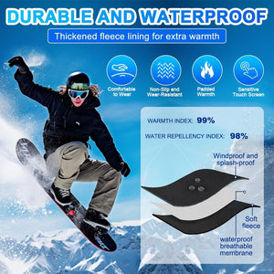 USB Heated Gloves for Men Women, Screen Touch Electric Heated, Winter Hands Warm Full Hands Touchscreen Laptop Glove Knitting Heating Mittens, Washable Thermal Glove for Indoor Outdoor(Black)