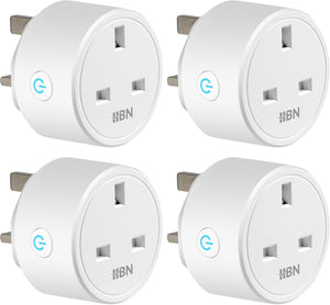 Smart Plug Wifi Socket Work with Alexa Echo and Google Home, Smart Timer Plug, No Hub Required, 2.4Ghz Only (13A/3120W,4 Pack)