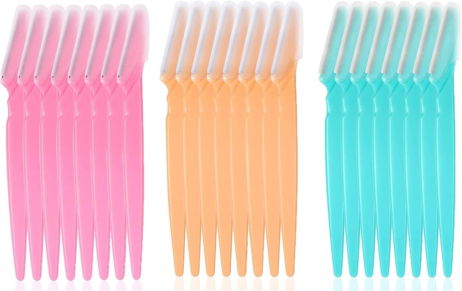 Eyebrow Razors Eyebrow Razors Shaper Trimmer Shaver Facial Hair Remover Exfoliating Dermaplaning Tool with Precision Cover Cosmetic Exfoliating Makeup for Women and Men - 24PCS