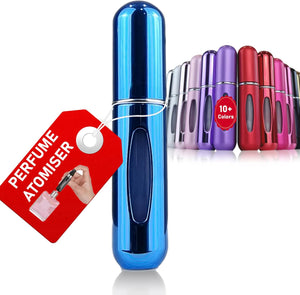 Perfume Atomiser - Travel Essential, Refillable Perfume Travel Bottle, Atomiser Spray Bottle (5 Ml) 18 Colors, Piano Black