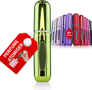 Perfume Atomiser - Travel Essential, Refillable Perfume Travel Bottle, Atomiser Spray Bottle (5 Ml) 18 Colors, Piano Black