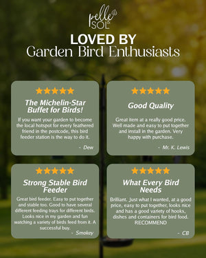 Bird Feeder with 3 Feeders & 2 Dishes | Bird Feeders Hanging Station, Bird Feeding Stations for the Garden, Bird Feeders for Small Birds