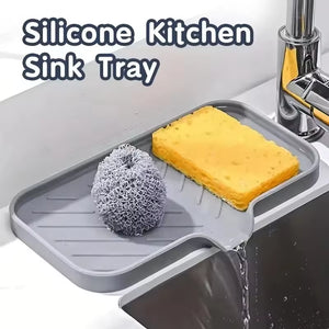 Kitchen Faucet Splash Pad Silicone Sink Faucet Splash Guard Mat Sponge Drain Rack Countertop Soap Tray for Bath Kitchen Gadgets