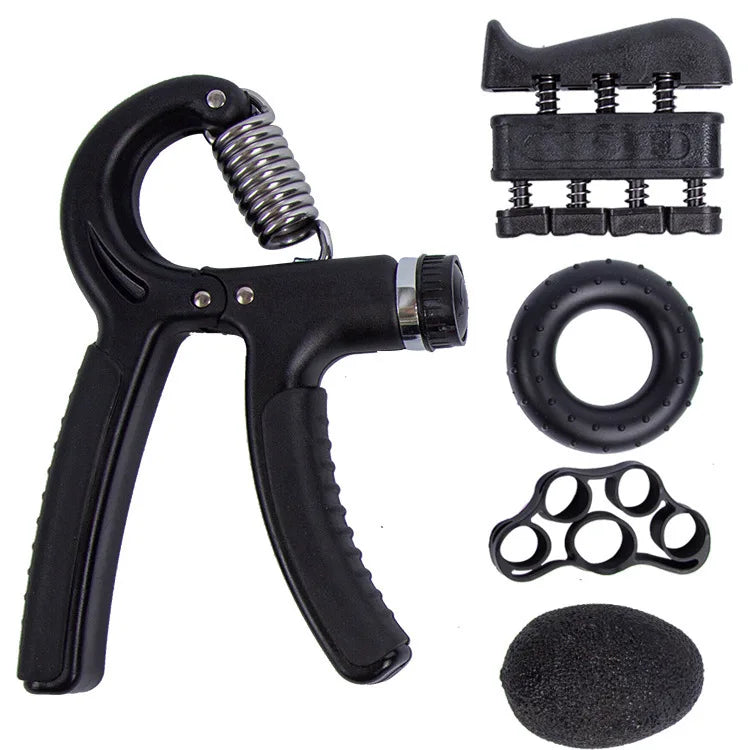 Ultimate 5-Piece Grip Strengthener Set: Hand and Finger Exerciser Kit with Resistance Bands for Effective Strength Training