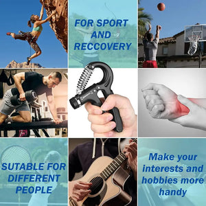 Grip Strength Trainer Wrist Strengthener Forearm Gripper Hand Workout Squeezer Hand Grip Exerciser Hand Strengthening Devices