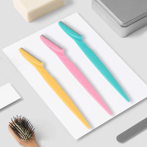 Eyebrow Razors Eyebrow Razors Shaper Trimmer Shaver Facial Hair Remover Exfoliating Dermaplaning Tool with Precision Cover Cosmetic Exfoliating Makeup for Women and Men - 24PCS