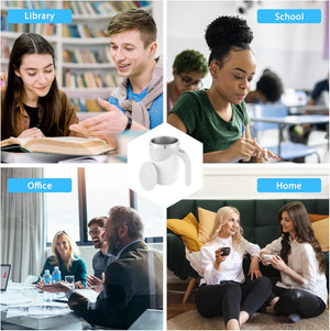 Stainless Steel Self Stirring Coffee Mug with Lid, 380ML Rechargeable Auto Magnetic Mug, Portable Auto Mixing Cup, Magnetic Hot Beverage Mixer for Coffee/Milk/Tea/Hot Chocolat/Latte/Mocha