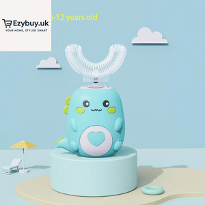 Children U-Shaped Electric Toothbrush 360 Degrees Smart Cartoon Kids Silicone Toothbrush Automatic Rechargeable Sonic Toothbrush