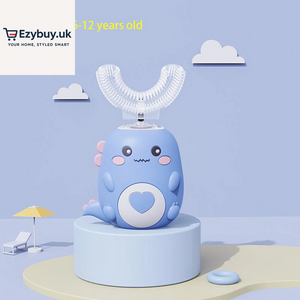 Children U-Shaped Electric Toothbrush 360 Degrees Smart Cartoon Kids Silicone Toothbrush Automatic Rechargeable Sonic Toothbrush