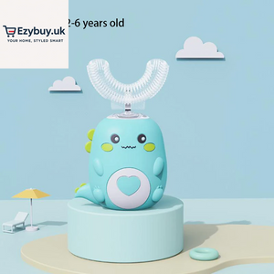 Children U-Shaped Electric Toothbrush 360 Degrees Smart Cartoon Kids Silicone Toothbrush Automatic Rechargeable Sonic Toothbrush