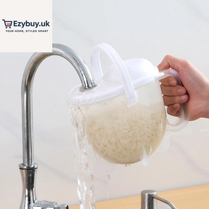Portable Plastic Cleaning Rice Bean Sieve Hands-Free Kitchen Rice Cleaning Tool