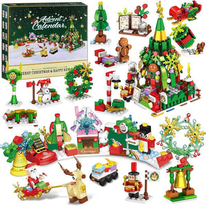 Christmas Advent Calendar 2025 Building Blocks for Kids & Adults - 24 Pack Assembly Puzzles with Christmas Tree, Reindeer Sleigh & Train - High-Quality Materials - Perfect Gift for Block Lovers