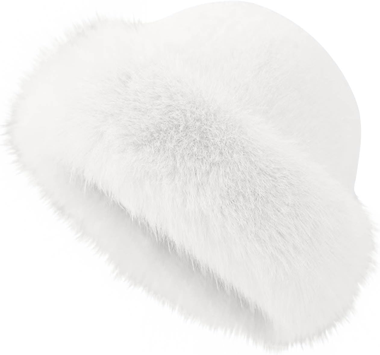 Faux Fur Cossack Hat for Women - Russian Winter Warm Earmuff Elegant Soft Plush Fluffy Windproof Thermal Trendy Furry for Skiing Skating Climbing - Ladies Girls