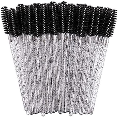 50 Pcs Eyelash Mascara Brushes, Wands Applicator Eyebrow Brush Makeup Kit, Eyebrow Castor Oil Brush Makeup Tool