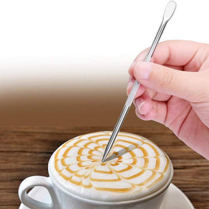 Stainless Steel Chocolate Shaker Duster, 16 Cappuccino Coffee Barista Stencils C