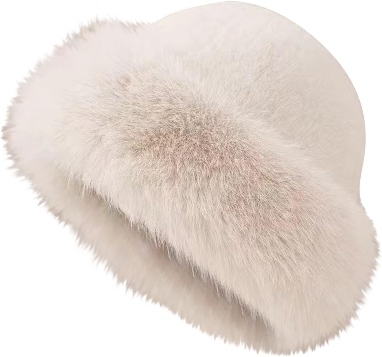 Faux Fur Cossack Hat for Women - Russian Winter Warm Earmuff Elegant Soft Plush Fluffy Windproof Thermal Trendy Furry for Skiing Skating Climbing - Ladies Girls