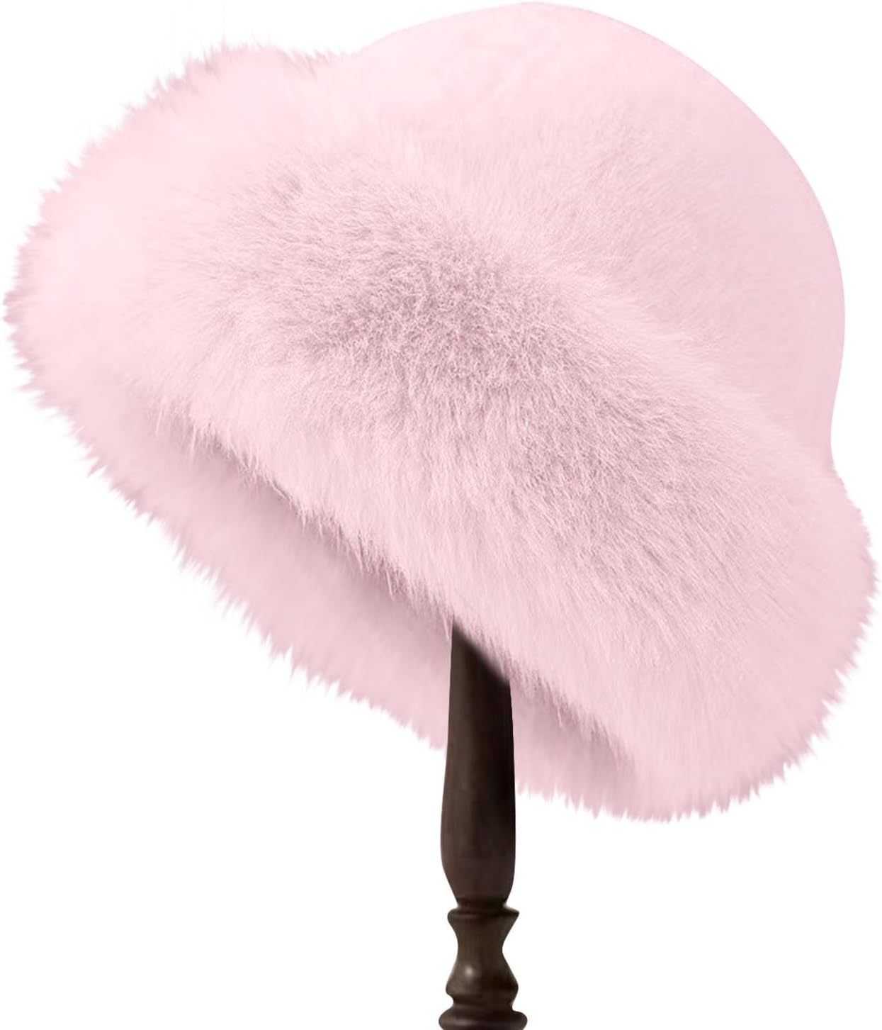 Faux Fur Cossack Hat for Women - Russian Winter Warm Earmuff Elegant Soft Plush Fluffy Windproof Thermal Trendy Furry for Skiing Skating Climbing - Ladies Girls