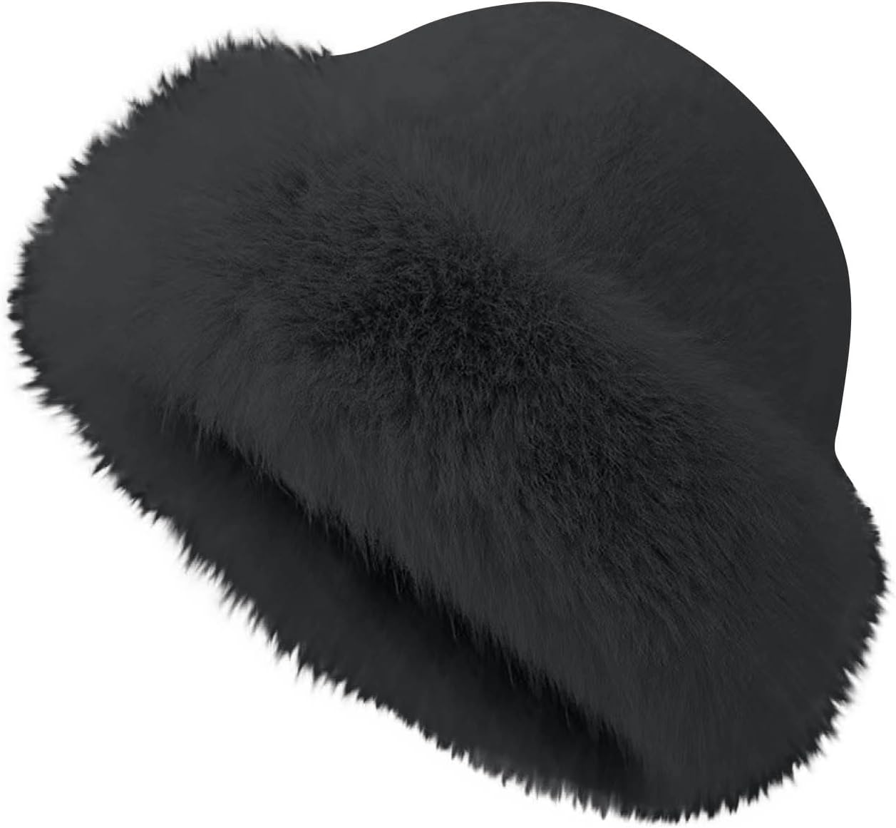 Faux Fur Cossack Hat for Women - Russian Winter Warm Earmuff Elegant Soft Plush Fluffy Windproof Thermal Trendy Furry for Skiing Skating Climbing - Ladies Girls