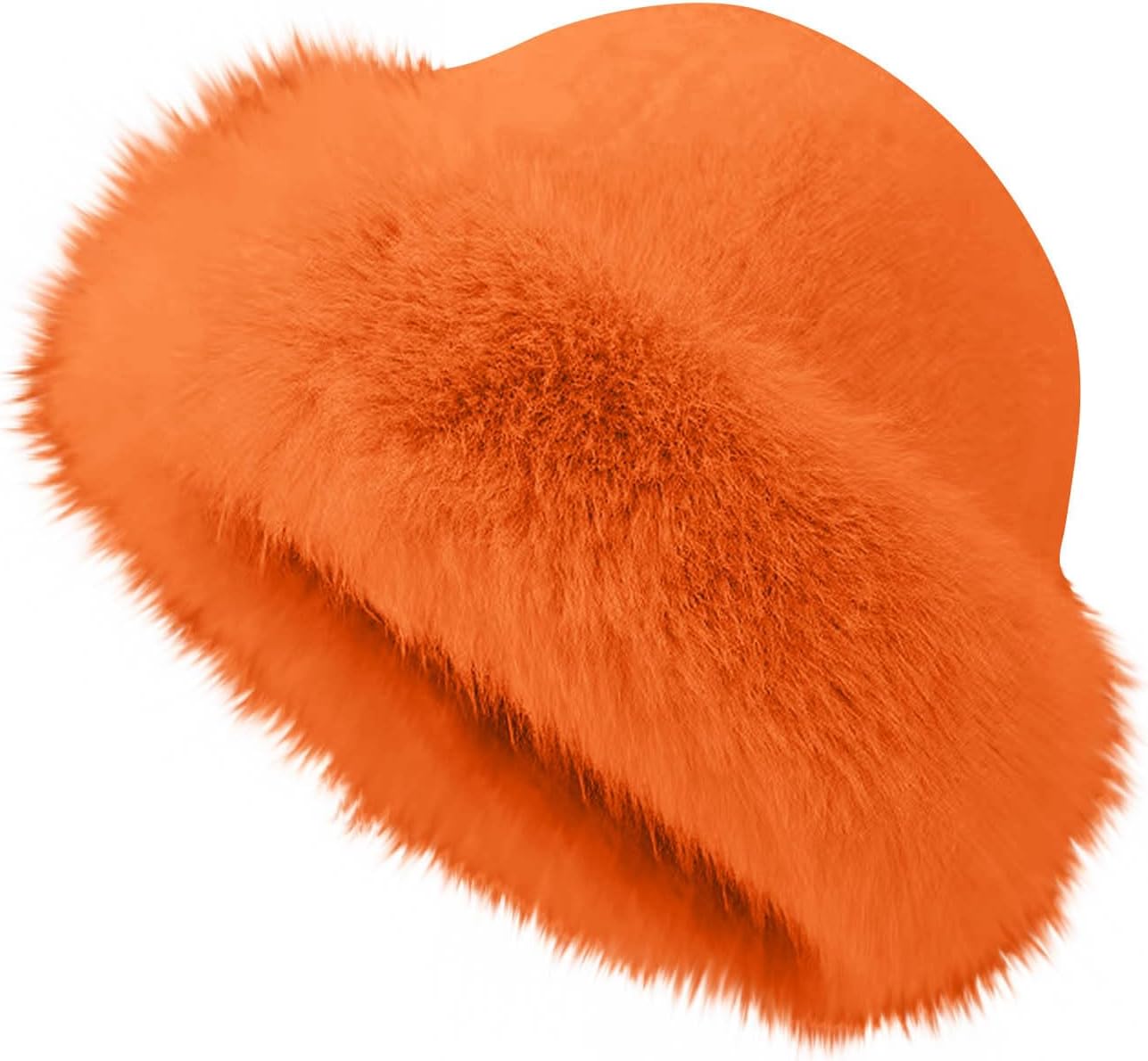 Faux Fur Cossack Hat for Women - Russian Winter Warm Earmuff Elegant Soft Plush Fluffy Windproof Thermal Trendy Furry for Skiing Skating Climbing - Ladies Girls