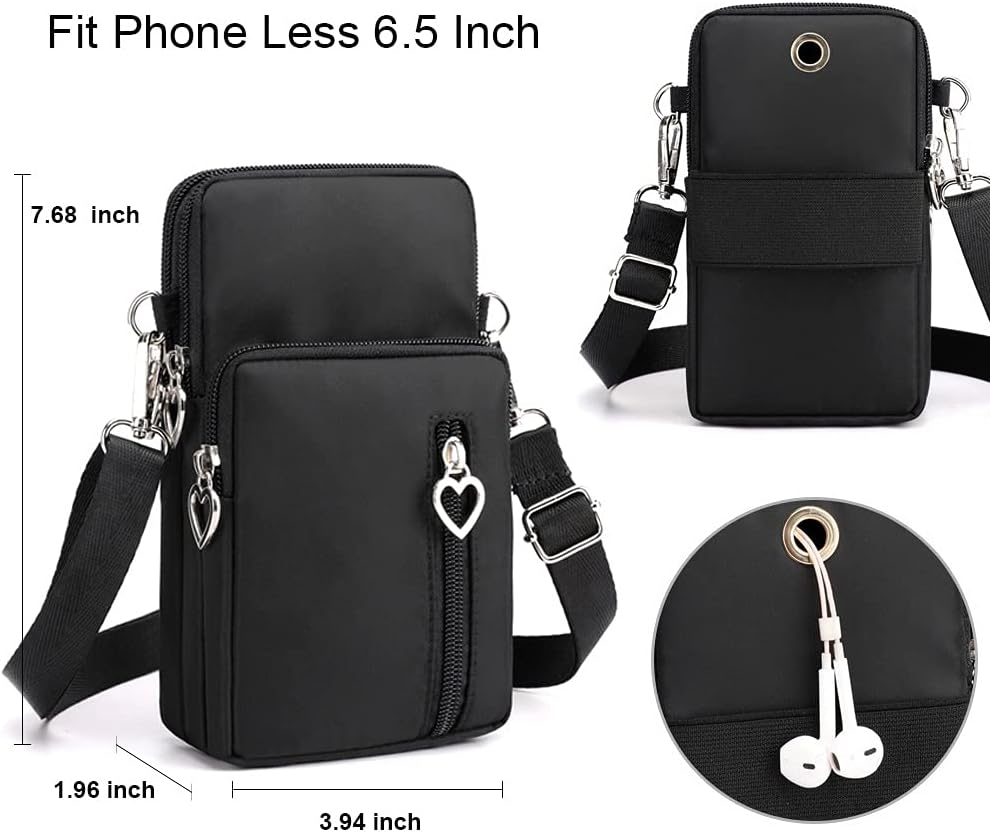 Small Crossbody Bags Mobile Phone Wallet Bags with Large Capacity and Adjustable Shoulder Strap for Women Girl
