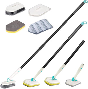 Cleaning Brush for Bathroom Kitchen Bathtub Toilet Cleaner All Purpose Shower Sponge Scrubbing Brush with Ergonomic Handle