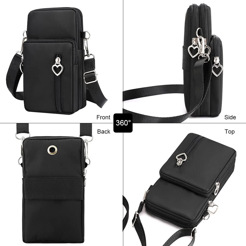 Small Crossbody Bags Mobile Phone Wallet Bags with Large Capacity and Adjustable Shoulder Strap for Women Girl