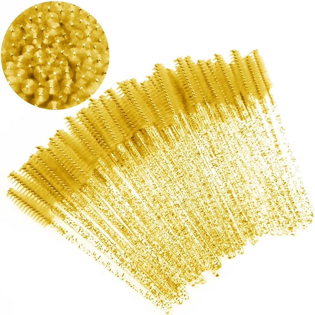 50 Pcs Eyelash Mascara Brushes, Wands Applicator Eyebrow Brush Makeup Kit, Eyebrow Castor Oil Brush Makeup Tool