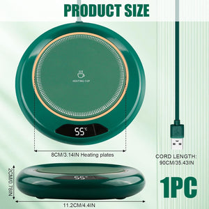 Coffee Mug Warmer, USB Coffee Warmer with 3 Temperature Setting(45-75℃) Smart Touch Cup Warmer for Desk Electric Beverage Mug Warmer 8H Auto Shut off for Tea Milk Candle Warmer Office Home