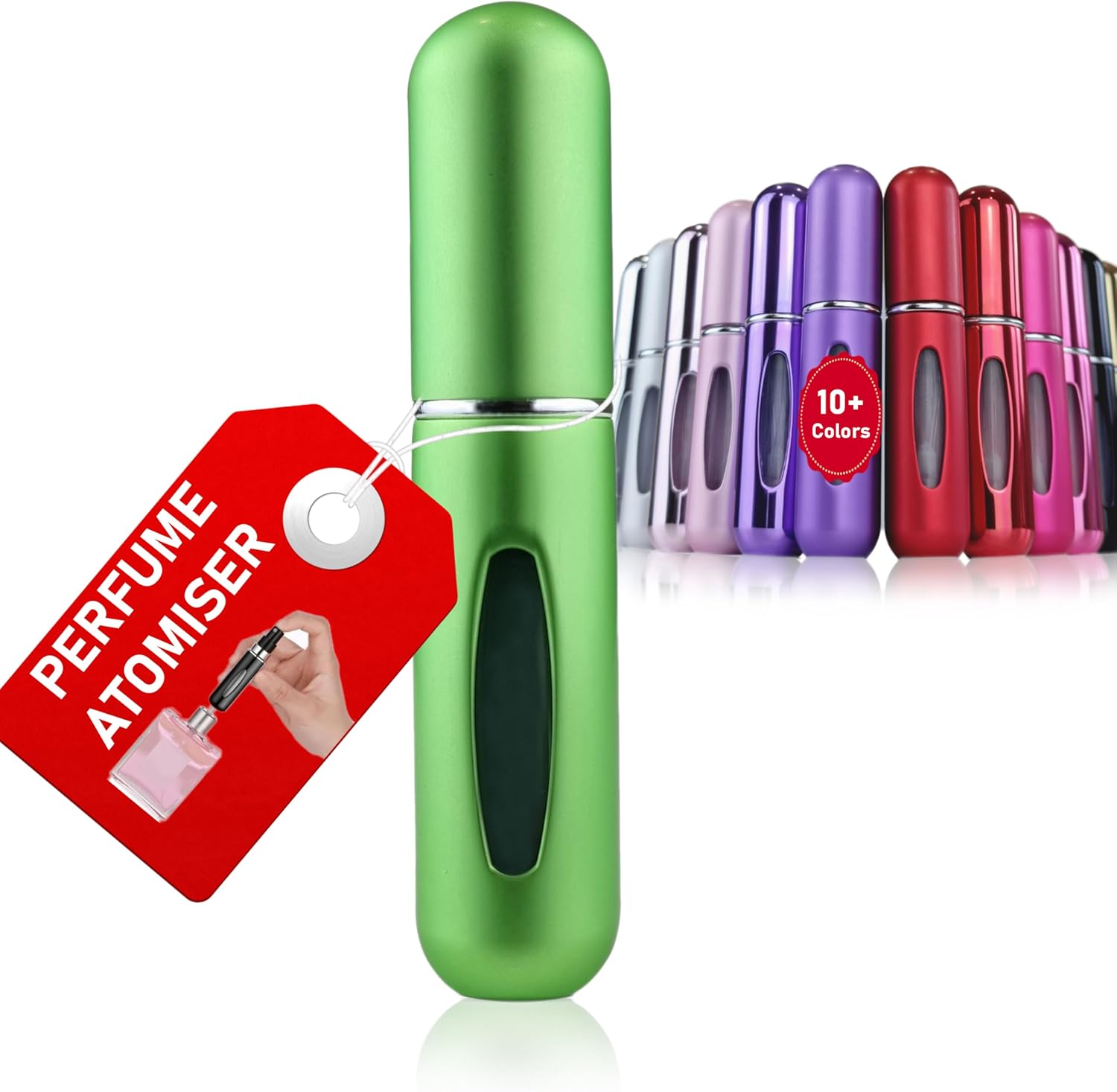 Perfume Atomiser - Travel Essential, Refillable Perfume Travel Bottle, Atomiser Spray Bottle (5 Ml) 18 Colors, Piano Black