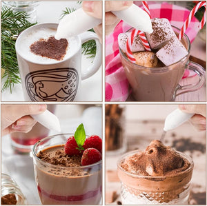 Latte Art Pen, Electric Coffee Pen, Cocoa Latte Art Spice Pen Works with Cinnamon, Salt, White Sugar, Fine Coffee Grinds, Cocoa Powder, DIY Coffee Accessories, Cake Decorating