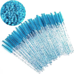 50 Pcs Eyelash Mascara Brushes, Wands Applicator Eyebrow Brush Makeup Kit, Eyebrow Castor Oil Brush Makeup Tool
