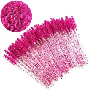 50 Pcs Eyelash Mascara Brushes, Wands Applicator Eyebrow Brush Makeup Kit, Eyebrow Castor Oil Brush Makeup Tool